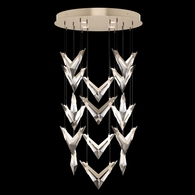 100053-6 Fine Art Lighting Blade 32"W Round Pendant with Champagne Finish