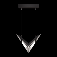 100055-1 Fine Art Lighting Blade 13.375"W Linear Pendant with Black Finish