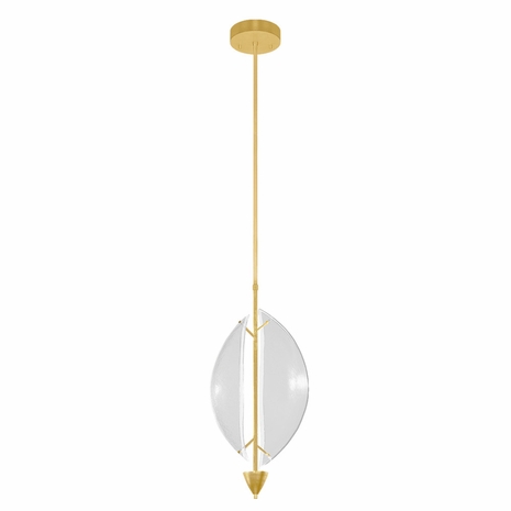 100057-33 Fine Art Lighting Embark 11"W Round Pendant with Gold Leaf/Clear Finish