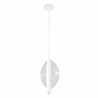 100057-63 Fine Art Lighting Embark 11"W Round Pendant with White/Clear Finish