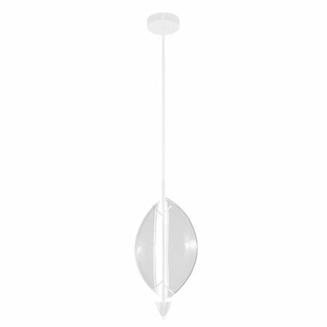 100057-63 Fine Art Lighting Embark 11"W Round Pendant with White/Clear Finish