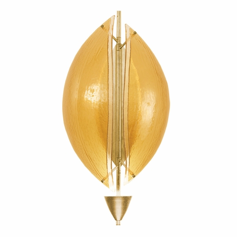 100058-32 Fine Art Lighting Embark 23.75"H Sconce with Gold Leaf/Amber Finish