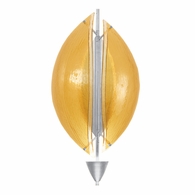 100058-42 Fine Art Lighting Embark 23.75"H Sconce with Silver Leaf/Amber Finish