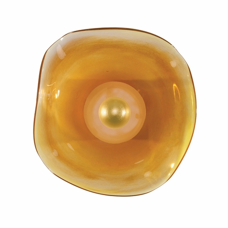 100059-32 Fine Art Lighting Embark 16"H Sconce with Gold Leaf/Amber Finish