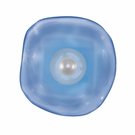 100059-41 Fine Art Lighting Embark 16"H Sconce with Silver Leaf/Blue Finish