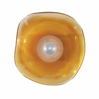 100059-42 Fine Art Lighting Embark 16"H Sconce with Silver Leaf/Amber Finish