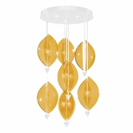 100060-62 Fine Art Lighting Embark 40"W Round Pendant with White/Amber Finish