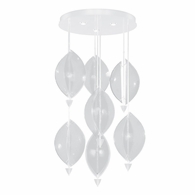 100060-63 Fine Art Lighting Embark 40"W Round Pendant with White/Clear Finish