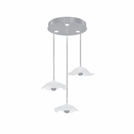 100065-43 Fine Art Lighting Embark 31.25"W Round Pendant with Silver Leaf/Clear Finish