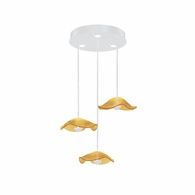 100065-62 Fine Art Lighting Embark 31.25"W Round Pendant with White/Amber Finish