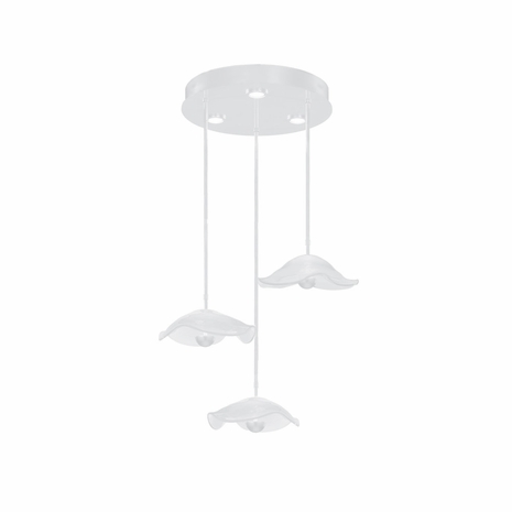 100065-63 Fine Art Lighting Embark 31.25"W Round Pendant with White/Clear Finish