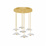100066-33 Fine Art Lighting Embark 43"W Round Pendant with Gold Leaf/Clear Finish