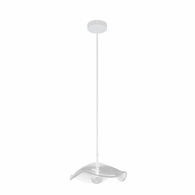 100067-63 Fine Art Lighting Embark 12"W Round Pendant with White/Clear Finish