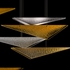 100116-46 Fine Art Lighting Volo 60.5"W Rectangular Pendant with Silver/Amber Hammered Finish