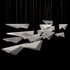 100117-44 Fine Art Lighting Volo 58"W Rectangular Pendant with Silver/Clear Hammered Finish