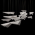 100117-54 Fine Art Lighting Volo 58"W Rectangular Pendant with Soft Gold/Clear Hammered Finish