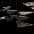 100118-45 Fine Art Lighting Volo 58"W Rectangular Pendant with Silver/Smoke Hammered Finish