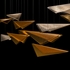 100118-53 Fine Art Lighting Volo 58"W Rectangular Pendant with Soft Gold/Amber Linear Finish