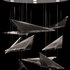 100119-45 Fine Art Lighting Volo 36"W Round Pendant with Silver/Smoke Hammered Finish