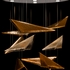 100119-46 Fine Art Lighting Volo 36"W Round Pendant with Silver/Amber Hammered Finish