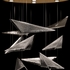 100119-54 Fine Art Lighting Volo 36"W Round Pendant with Soft Gold/Clear Hammered Finish