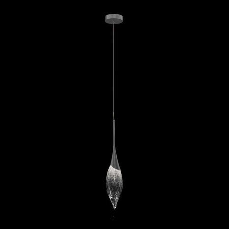 100127-7 Fine Art Lighting Mayu 5"W Round Drop Light with Midnight Steel Finish
