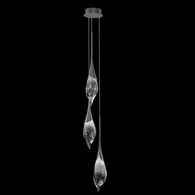 100129-7 Fine Art Lighting Mayu 9.5"W Round Pendant with Midnight Steel Finish