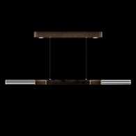 100149-211 Fine Art Lighting Antonia 62"W Linear Pendant with Bronze/Brass/Charcoal Finish