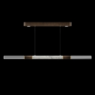100149-212 Fine Art Lighting Antonia 62"W Linear Pendant with Bronze/Brass/Smoke Finish