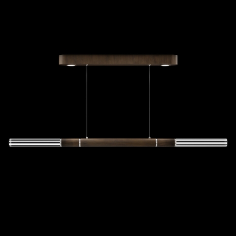 100149-220 Fine Art Lighting Antonia 62"W Linear Pendant with Bronze/Nickel Finish