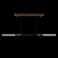 100149-221 Fine Art Lighting Antonia 62"W Linear Pendant with Bronze/Nickel/Charcoal Finish