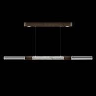100149-222 Fine Art Lighting Antonia 62"W Linear Pendant with Bronze/Nickel/Smoke Finish