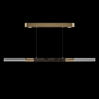 100149-311 Fine Art Lighting Antonia 62"W Linear Pendant with Gold Leaf/Brass/Charcoal Finish