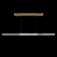 100149-312 Fine Art Lighting Antonia 62"W Linear Pendant with Gold Leaf/Brass/Smoke Finish