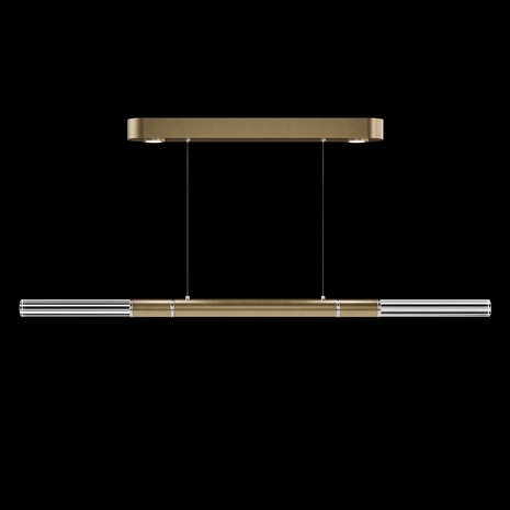 100149-320 Fine Art Lighting Antonia 62"W Linear Pendant with Gold Leaf/Nickel Finish