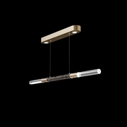 100149-321 Fine Art Lighting Antonia 62"W Linear Pendant with Gold Leaf/Nickel/Charcoal Finish