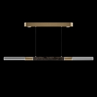 100149-321 Fine Art Lighting Antonia 62"W Linear Pendant with Gold Leaf/Nickel/Charcoal Finish