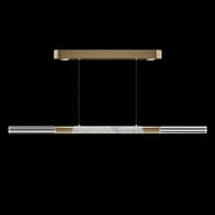 100149-322 Fine Art Lighting Antonia 62"W Linear Pendant with Gold Leaf/Nickel/Smoke Finish