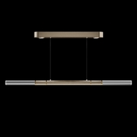 100149-510 Fine Art Lighting Antonia 62"W Linear Pendant with Soft Gold Leaf/Brass Finish