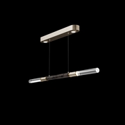100149-511 Fine Art Lighting Antonia 62"W Linear Pendant with Soft Gold Leaf/Brass/Charcoal Finish