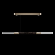 100149-511 Fine Art Lighting Antonia 62"W Linear Pendant with Soft Gold Leaf/Brass/Charcoal Finish