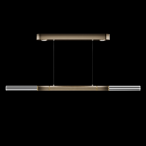 100149-610 Fine Art Lighting Antonia 62"W Linear Pendant with Ombre Bronze/Brass Finish