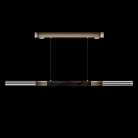 100149-611 Fine Art Lighting Antonia 62"W Linear Pendant with Ombre Bronze/Brass/Charcoal Finish