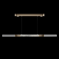 100149-612 Fine Art Lighting Antonia 62"W Linear Pendant with Ombre Bronze/Brass/Smoke Finish