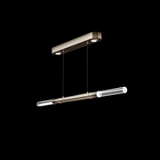 100149-620 Fine Art Lighting Antonia 62"W Linear Pendant with Ombre Bronze/Nickel Finish
