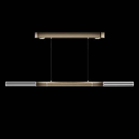100149-620 Fine Art Lighting Antonia 62"W Linear Pendant with Ombre Bronze/Nickel Finish