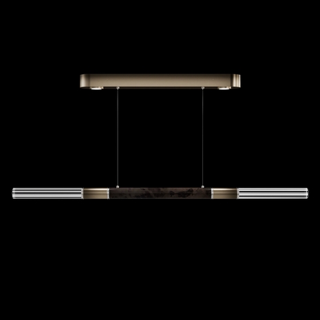 100149-621 Fine Art Lighting Antonia 62"W Linear Pendant with Ombre Bronze/Nickel/Charcoal Finish