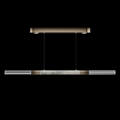 100149-622 Fine Art Lighting Antonia 62"W Linear Pendant with Ombre Bronze/Nickel/Smoke Finish