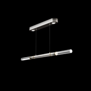 100149-710 Fine Art Lighting Antonia 62"W Linear Pendant with Ombre Silver/Brass Finish