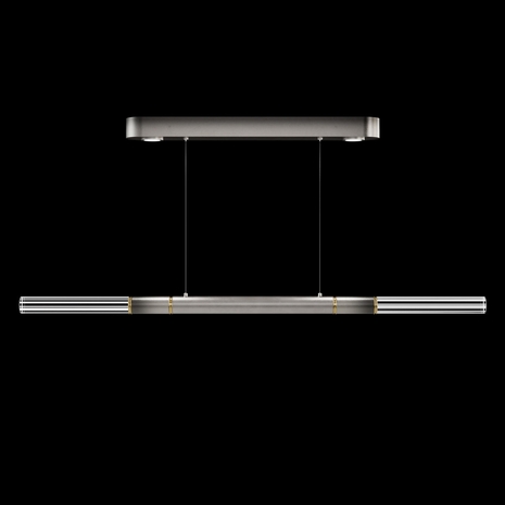 100149-710 Fine Art Lighting Antonia 62"W Linear Pendant with Ombre Silver/Brass Finish